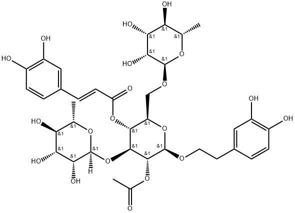 2-乙酰基金石蚕苷 结构式