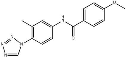4-methoxy-N-(3-methyl-4-(1H-tetrazol-1-yl)phenyl)benzamide4-methoxy-N-(3-methyl-4-(1H-tetrazole-1-yl)phenyl)benzamide 结构式