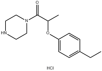 2-(4-乙基苯氧基)-1-(哌嗪-1-基)丙-1-酮盐酸盐 结构式