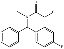 2-氯-N-[(4-氟苯基)(苯基)甲基]-N-甲基乙酰胺 结构式