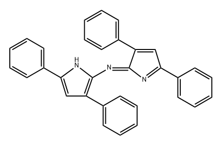 1H-Pyrrol-2-amine, N-(3,5-diphenyl-2H-pyrrol-2-ylidene)-3,5-diphenyl-, [N(Z)]- 结构式