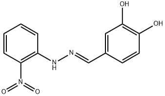 4-[2-(2-nitrophenyl)carbonohydrazonoyl]-1,2-benzenediol 结构式