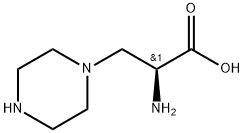 1-Piperazinepropanoic acid, α-amino-, (αS)- 结构式