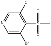 3-bromo-5-chloro-4-(methylsulfonyl)pyridine 结构式