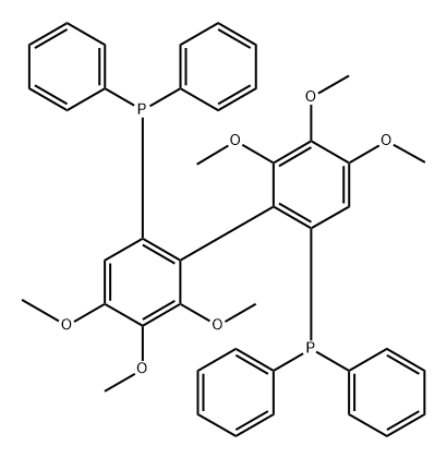 (R)-(4,4'，5,5'，6,6'-六甲氧基联苯-2,2'-二基)双(二苯基膦) 结构式