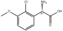 (2S)-2-amino-2-(2-chloro-3-methoxyphenyl)acetic acid 结构式