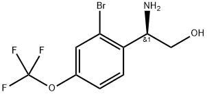 (2R)-2-amino-2-[2-bromo-4-(trifluoromethoxy)phenyl]ethan-1-ol 结构式