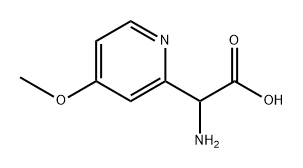 2-氨基-2-(4-甲氧基吡啶-2-基)乙酸 结构式
