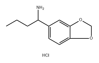 1-(苯并[D][1,3]二氧戊环-5-基)丁-1-胺盐酸盐 结构式