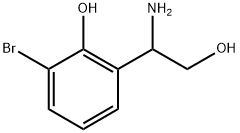 2-(1-amino-2-hydroxyethyl)-6-bromophenol 结构式
