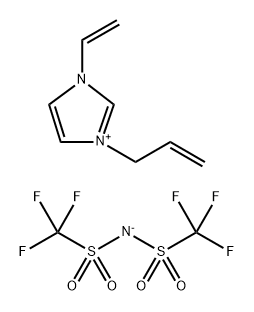 1-烯丙基-3-乙烯基咪唑双三氟甲烷磺酰亚胺盐 结构式