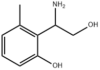 2-(1-amino-2-hydroxyethyl)-3-methylphenol 结构式