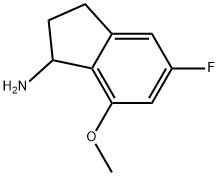 5-fluoro-7-methoxy-2,3-dihydro-1H-inden-1-amine 结构式