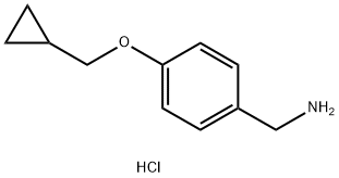 (4-(Cyclopropylmethoxy)phenyl)methanamine hydrochloride 结构式