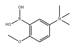 (2-methoxy-5-(trimethylsilyl)phenyl)boronic acid 结构式