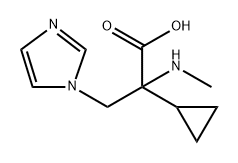 2-环丙基-3-(1H-咪唑-1-基)-2-(甲氨基)丙酸 结构式
