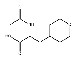 2-乙酰氨基-3-(四氢-2H-吡喃-4-基)丙酸 结构式