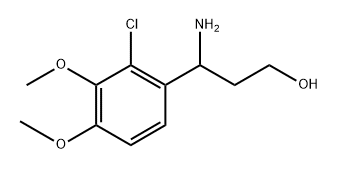 3-氨基-3-(2-氯-3,4-二甲氧基苯基)丙-1-醇 结构式