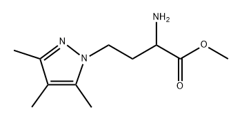 2-氨基-4-(3,4,5-三甲基-1H-吡唑-1-基)丁酸甲酯 结构式