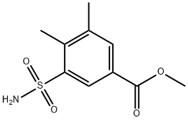 3,4-二甲基-5-氨磺酰基苯甲酸甲酯 结构式
