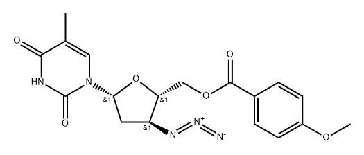 Thymidine, 3'-azido-3'-deoxy-, 5'-(4-methoxybenzoate) 结构式