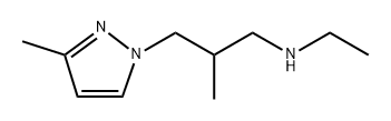 N-ethyl-2-methyl-3-(3-methyl-1H-pyrazol-1-yl)propan-1-amine 结构式