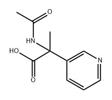 2-乙酰氨基-2-(吡啶-3-基)丙酸 结构式