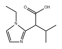 2-(1-乙基-1H-咪唑-2-基)-3-甲基丁酸 结构式