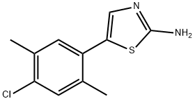 5-(4-Chloro-2,5-dimethylphenyl)thiazol-2-amine 结构式