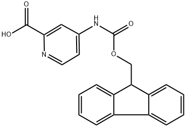 4-((((9H-芴-9-基)甲氧基)羰基)氨基)吡啶甲酸 结构式