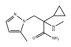 2-环丙基-3-(5-甲基-1H-吡唑-1-基)-2-(甲基氨基)丙酰胺 结构式