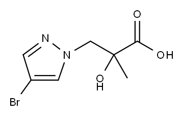 3-(4-溴-1H-吡唑-1-基)-2-羟基-2-甲基丙酸 结构式