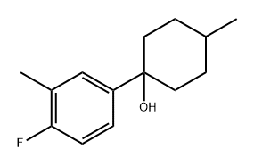 1-(4-fluoro-3-methylphenyl)-4-methylcyclohexanol 结构式