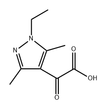 2-(1-乙基-3,5-二甲基-1H-吡唑-4-基)-2-氧代乙酸 结构式