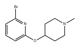 2-溴- 6- [(1- 甲基- 4- 哌啶基) 氧基] 吡啶 结构式