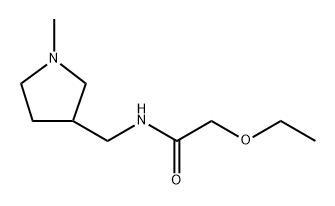 2-乙氧基-N-[(1-甲基吡咯烷-3-基)甲基]乙酰胺 结构式