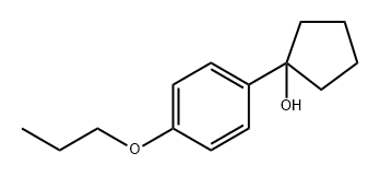 1-(4-propoxyphenyl)cyclopentanol 结构式