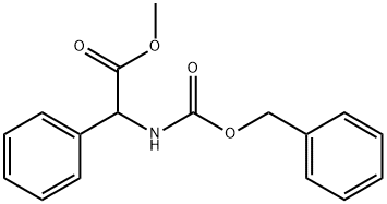 2-((((苄氧基)羰基)氨基)-2-苯乙酸甲酯 结构式