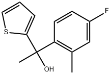 2-Thiophenemethanol, α-(4-fluoro-2-methylphenyl)-α-methyl- 结构式