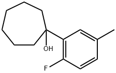 1-(2,5-二氟苯基)环庚醇 结构式