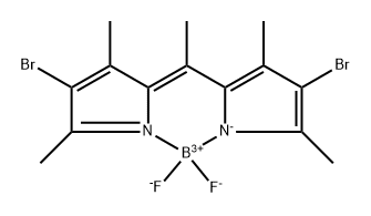 1,3,5,7,8-五甲基-2,6-二溴-4,4-二氟-4-BORA-3A,4A-DIAZA-S-INDACENE 结构式