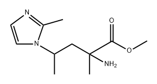 2-氨基-2-甲基-4-(2-甲基-1H-咪唑-1-基)戊酸甲酯 结构式