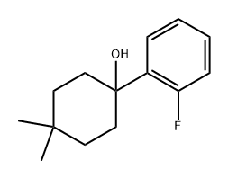 1-(2-fluorophenyl)-4,4-dimethylcyclohexanol 结构式