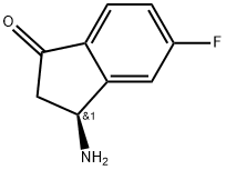 (S)-3-amino-5-fluoro-2,3-dihydro-1H-inden-1-one 结构式