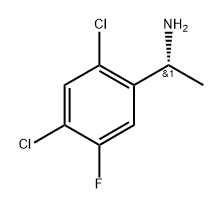 (R)-1-(2,4-二氯-5-氟苯基)乙烷-1-胺 结构式