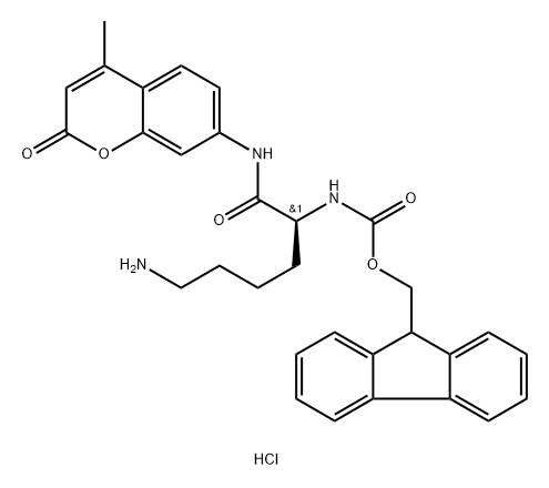 FMoc-Lys-AMC.HCl 结构式