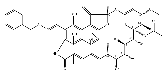 3-(Benzyloxyiminomethyl)rifamycin SV 结构式