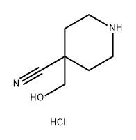 4-(羟甲基)哌啶-4-甲腈盐酸盐 结构式