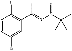 [N(E),S(R)]-N-(1-(5-溴-2-氟苯)亚乙基)-2-甲基丙烷-2-亚磺酰胺 结构式