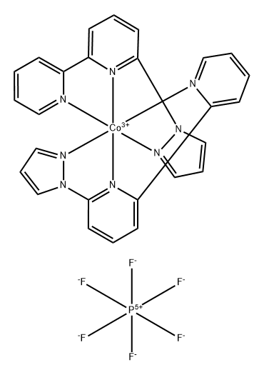 双(6-(1H-吡唑-1-基)-2,2'-联吡啶)三(六氟磷酸)钴(III),立体异构体混合物 结构式